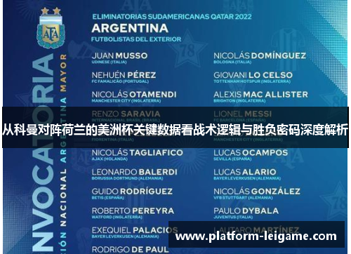 从科曼对阵荷兰的美洲杯关键数据看战术逻辑与胜负密码深度解析